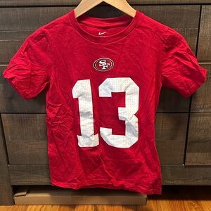Nike Kids Red and White Purdy Number 13 San Francisco Tee